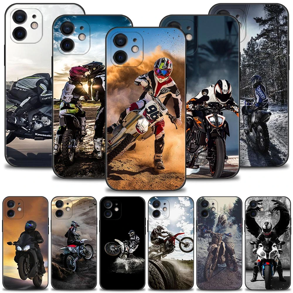 Moto Cross motorcycle sports Phone Case For Apple iPhone 13 12 11 Pro Max Mini XS Max XR X 7 8 Plus 6 6S SE 2020 Cover Shell 11 cases