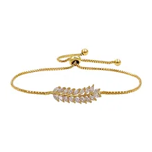 Ювелирные изделия невесты или подружки невесты, браслет из кубического циркония для свадьбы в серебряных или золотых цветах