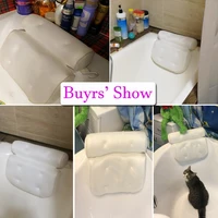 SPA Non-Slip Bath Pillow with Suction Cups Bath Tub Neck Back Support Headrest Pillows Thickened Home Cushion Accersory jacuzzi 3