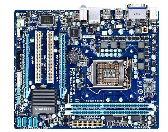 Оригинальная материнская плата для Gigabyte GA-H61M-D2P-B3 DDR3 LGA 1155 H61M-D2P-B3 16 Гб USB3.0 H61 рабочего Материнская плата