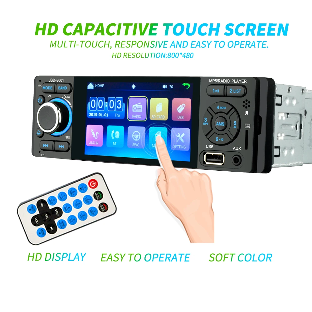 LTBFM Автомагнитола 1din jsd 3001 Авто 4 дюйма Сенсорный экран Аудио Зеркало Ссылка