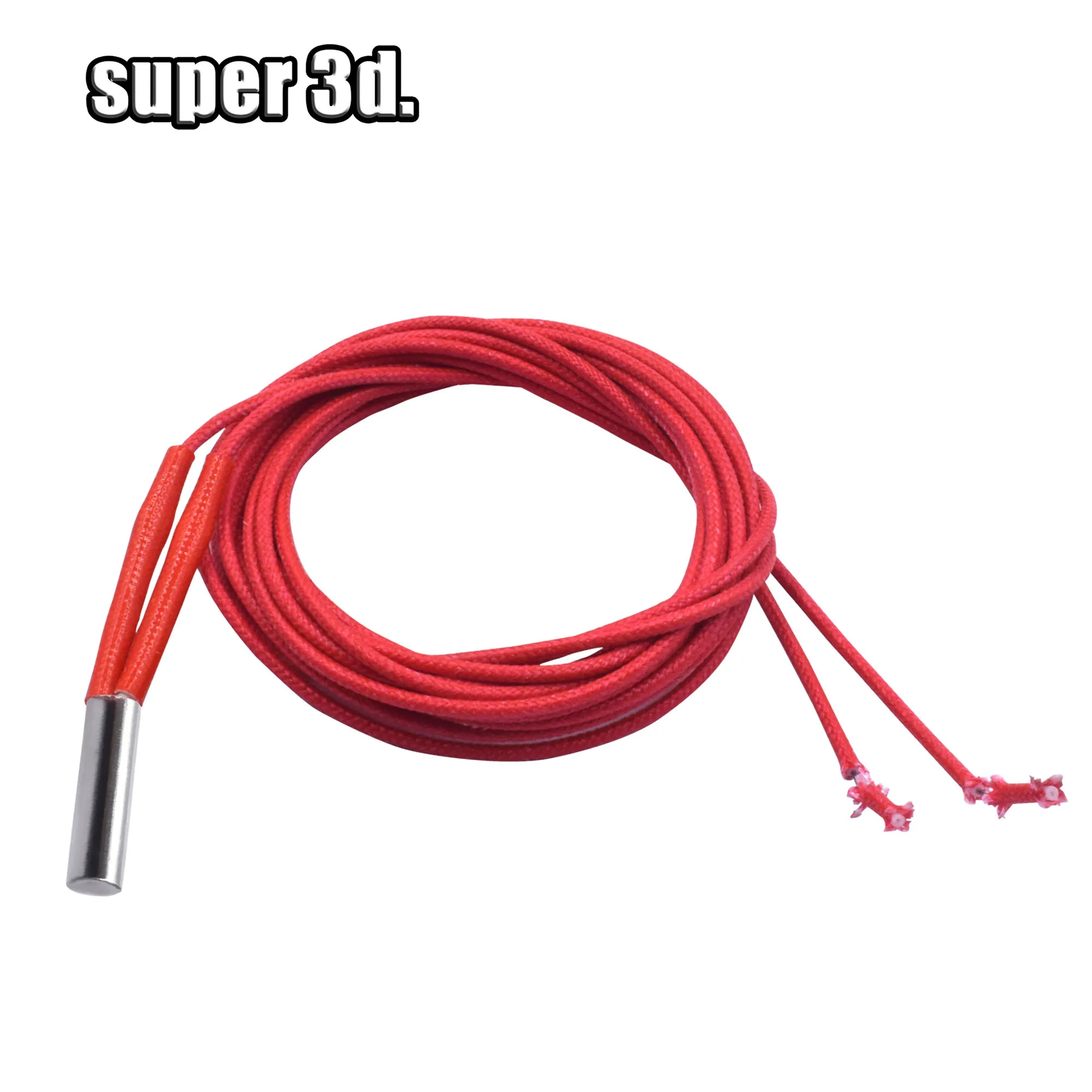 High-Power Ceramic Cartridge Heater with Extended Cable for 3D Printing Applications