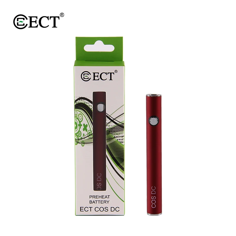 ECT COS 450mah VV разогревающая батарея для 510 Thread Vape электронная сигарета моды usb Зарядка батарея предварительного нагрева коробка мод - Цвет: Red