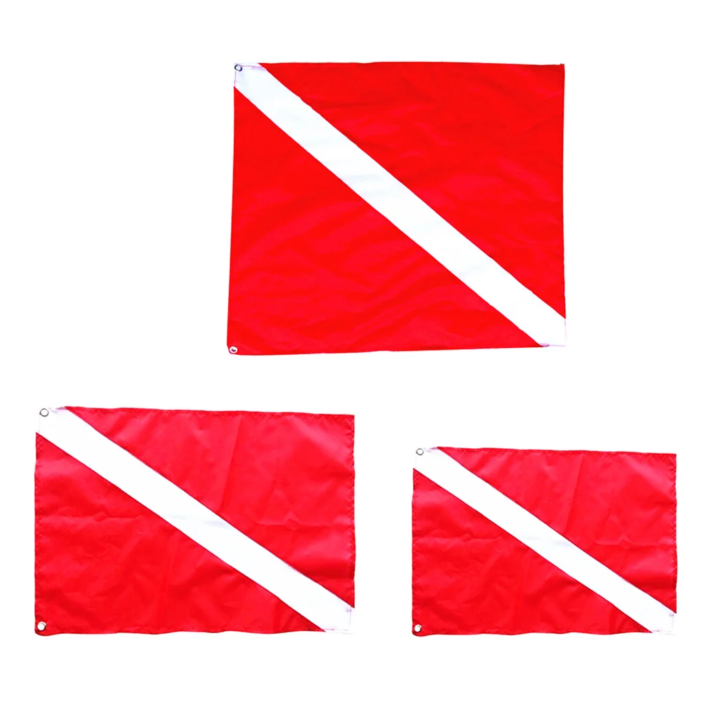 3x DIVER DOWN FLAG Scuba Diving Red and White EMBLEM Boat ATV Spearfish