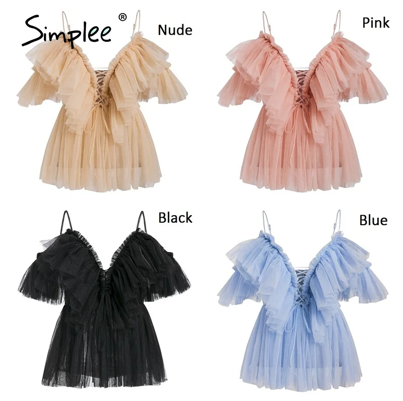 Женская майка Simplee с баской женская летняя рубашка коротким рукавом и V образным