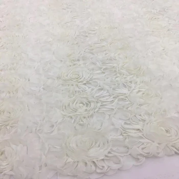 

2019 Latest White French Nigerian Laces Fabric High Quality Tulle African Laces Fabric Wedding African French Tulle Lace RF2740