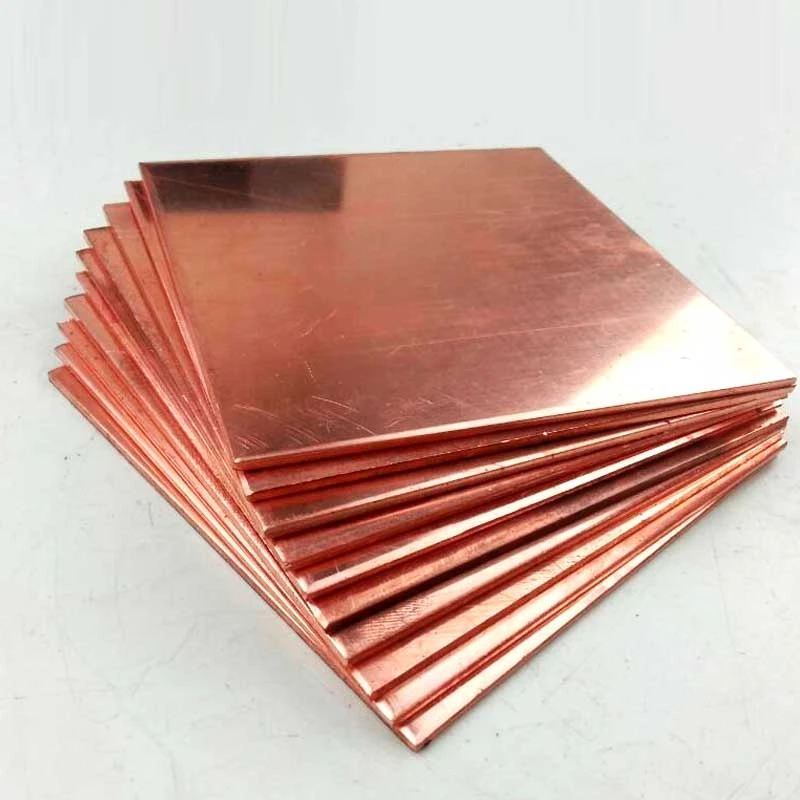 1-2mm T2 Pure Red Copper Sheet Solid Metal Plate Electrode Anode 2"x2" 4"x4" UK 
