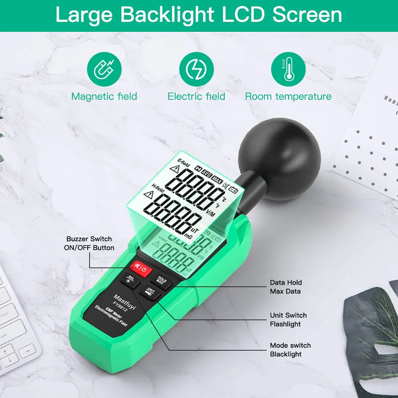 Измерительный прибор EMF детектор излучения на 360 ° электрического магнитного