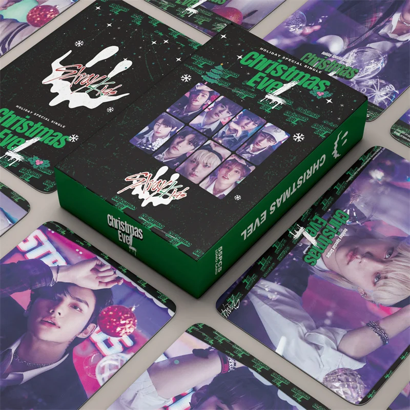 54pcs Kpop Stray Kids Green Chirstmas EveL Postcard New Album NOEASY Lomo Card Photo Print Cards Fashion Boys Poster Best Gifts |