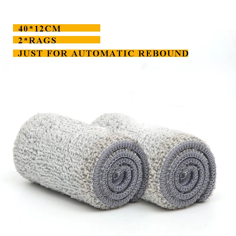 2 rags 40cm Швабра для пола с отжимом, ручная стирка, плоская швабра, тряпка для ленивых, Limpieza, Hogar, микрофибра, коврик для уборки дома, кухонная, умная Швабра - Цвет: 2 rags 40cm