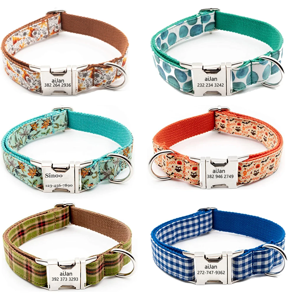 Personalized Dog Collar Custom Engraving Dog Collar With Name Phone