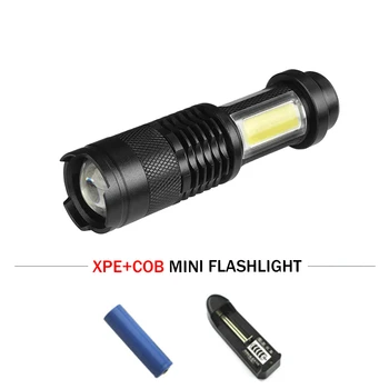 

NEW Super Bright Mini COB LED Flashlight Cree XML Q5 Led Torch COB Flashlights lantern 4 Modes Portable Lights for Camping