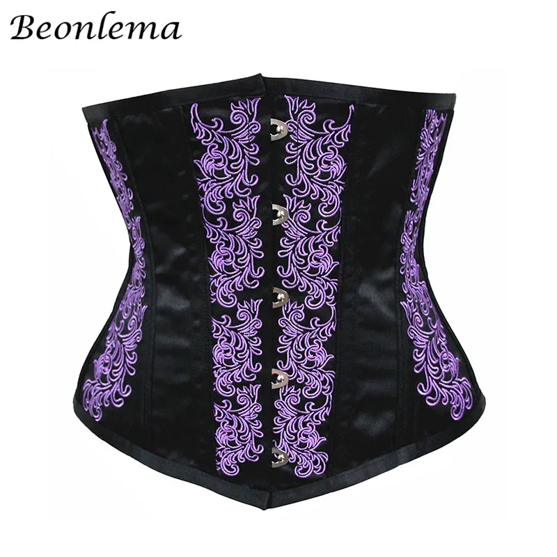 Luvsecretlingerie Femme Gothique 26 Double Os En Acier Overbust Minceur Coton Corsets Et Bustiers #8137-TC