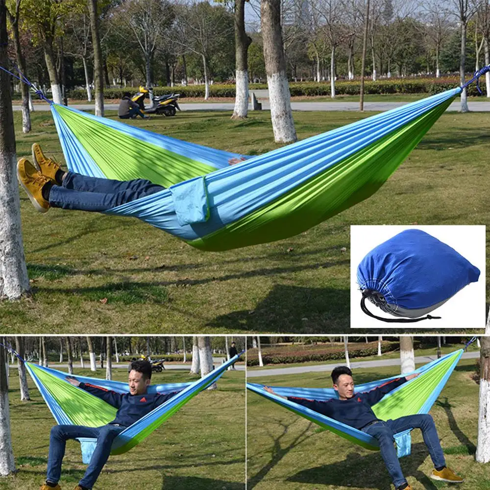 

Outdoor Hammock Indoor Swing Outdoor Leisure Hammock Camping hanging hammock Maximum load Bearing 400kg with safety hooks