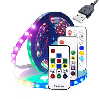 

WS2812B WS2812 Led Strip Light Kit Bluetooth SP110E 17/21 keys Led Remote Controller DC5V for TV Backlight and home decoration