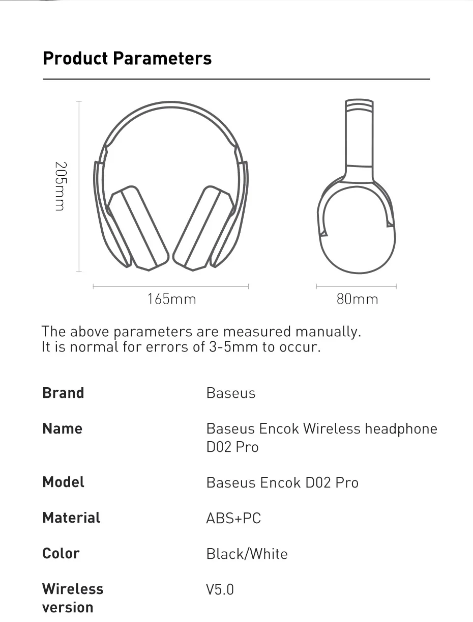 Baseus casque sans fil Bluetooth 5.0 D02 Pro-17