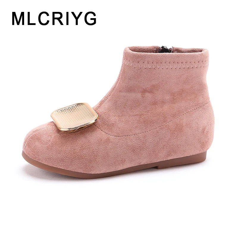 New Winter Kids Princess Boots Baby Girls Ankle Boots Children Sweet Soft Boots Black Brand Shoes Fashion Party Boots Warm Boots