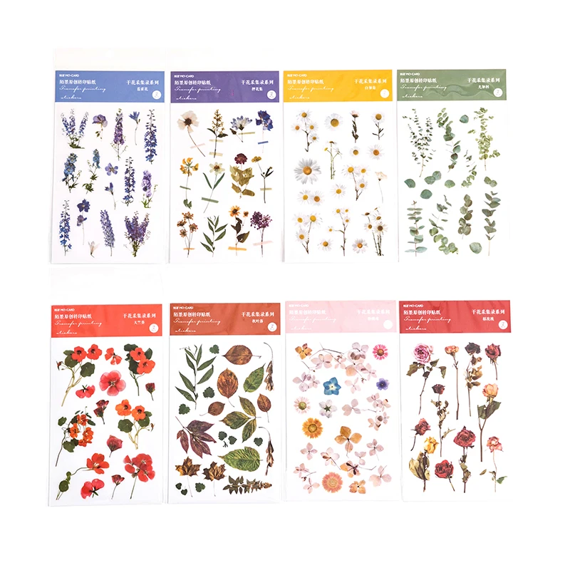 Bouquet Flower Rub On Transfer Stickers Aesthetic Plant Scrapbooking Material Junk Journal Card Decorative Crafts DIY Sticker