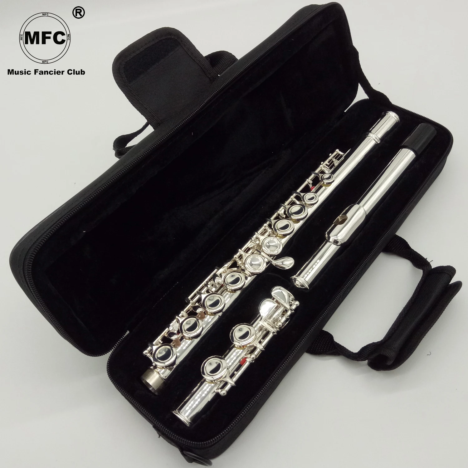 Free Shipping Music Fancier Club Intermediate Standards Flute Student Flutes Silver Plated 16 Holes Closed Hole With Case | Спорт и