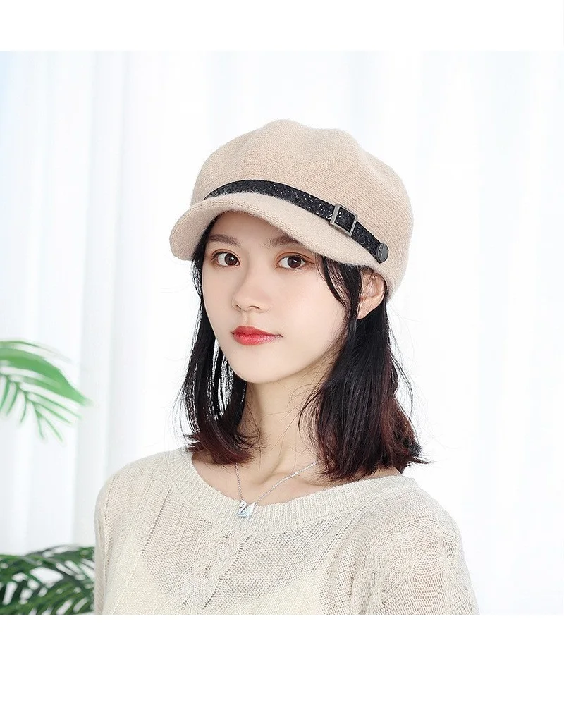 Winter British Style Octagonal Cap Brim Newsboy Hat Beret Hat For Women Wholesale men's french beret