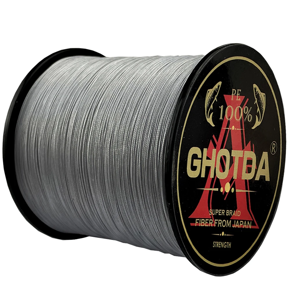 Плетеная рыболовная леска GHOTDA, 4 нити, 10-300 фунтов, 5001000м (art.: 7ae01595c) - 7ae01595c