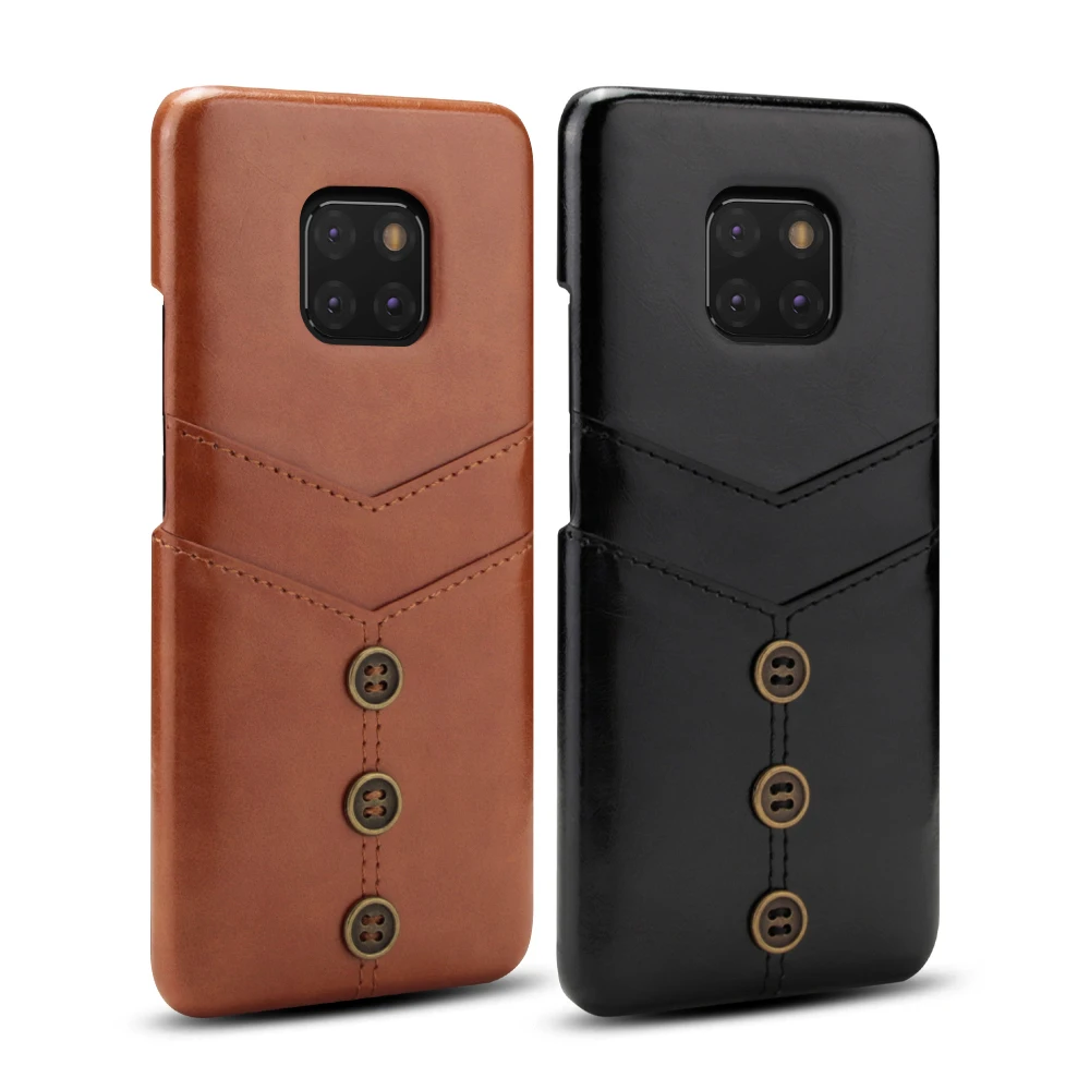 Ультра тонкий кожаный чехол в стиле ретро для huawei Mate20 Pro, роскошный чехол из искусственной кожи с отделениями для карт, чехол на заднюю панель, Новое поступление