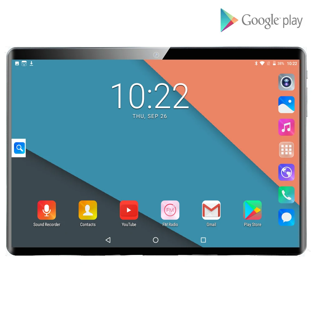 Планшет экран 10 дюймов Android 9 0 2.5D 3G телефон планшетный ПК четырехъядерный ROM 32 ГБ