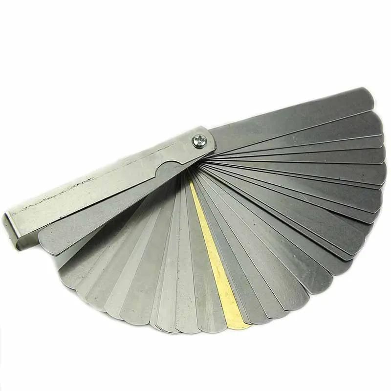 

0.04-0.88mm Thickness Gage 32 Blades Set Gap Rangefinder Valve Feeler Gauge Metric Gap Filler for Measurment Tool Angle Ruler