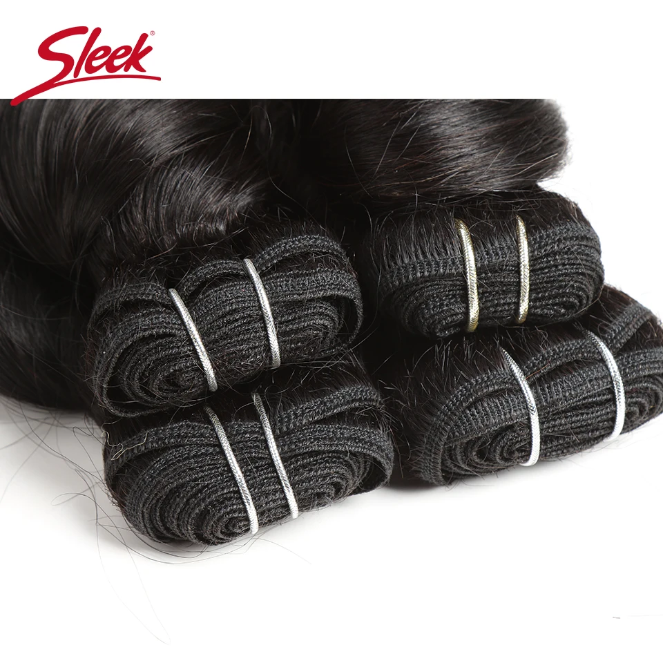 Sleek Brazilian Loose Wave Double Drawn Human Hair Natural Color 160 gram Bundles Hair Weave Extension 4Pcs