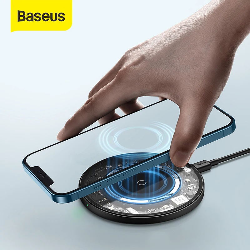 Baseus Magnetic Wireless Charger For iPhone 12 11 Max 15W Qi Fast Charging Pad For Samsung Xiaomi Slim Wireless Quick Charger