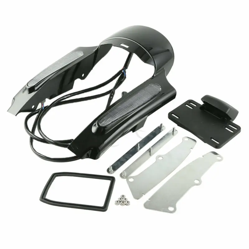 Мотоцикл заднее крыло набор панелей+ светодиодный свет для Harley Touring Electra Glide Road King Road Glide 2009-2013