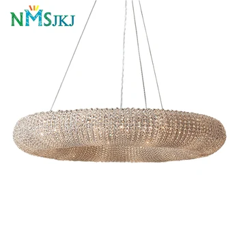 

Luxury Crystal Chandelier Light Fixture Large Luminaires Hanging Lighting for Restaurant Hotel Project Crystal Lamp Lamparas