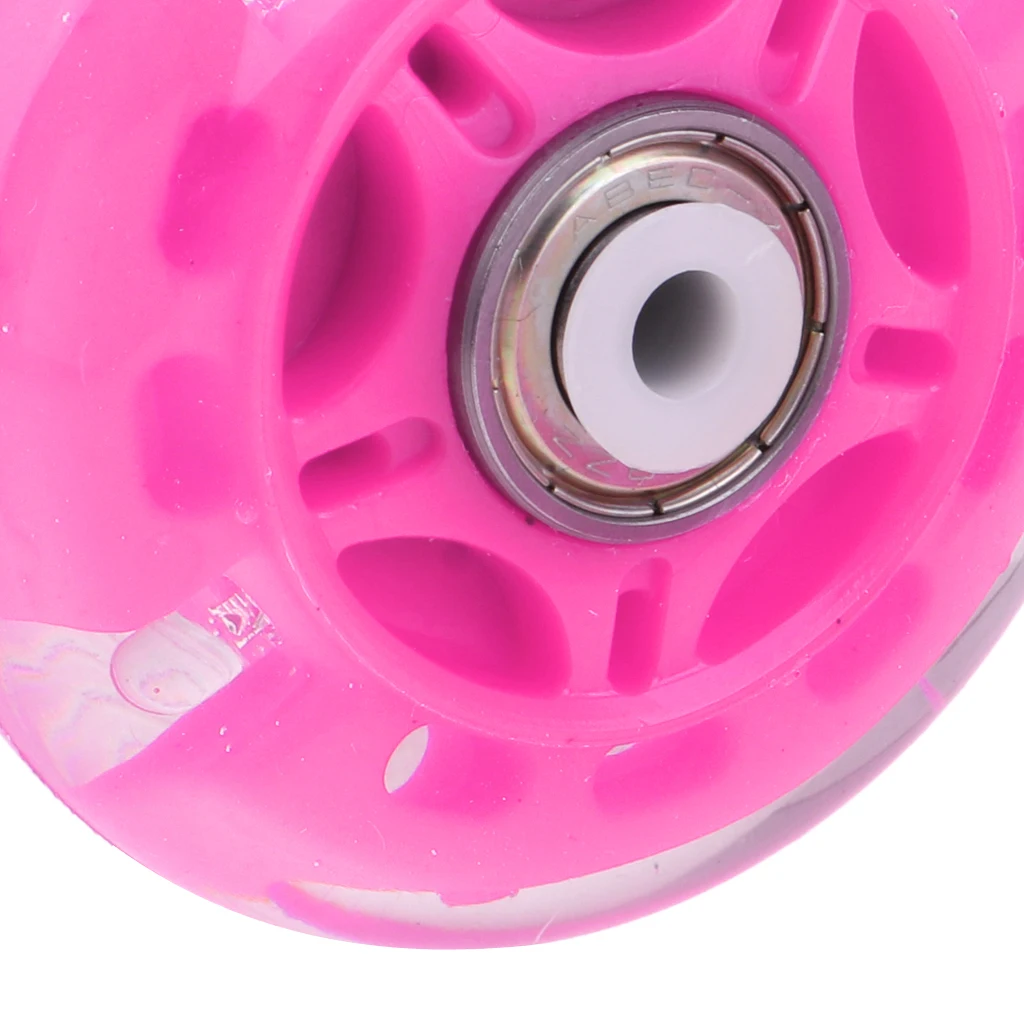 4Pcs Outdoor Inline Roller Skate Hockey Skating Wheels Luminous PU Flash Roller Replacement Durable Sports Accessories Tools 