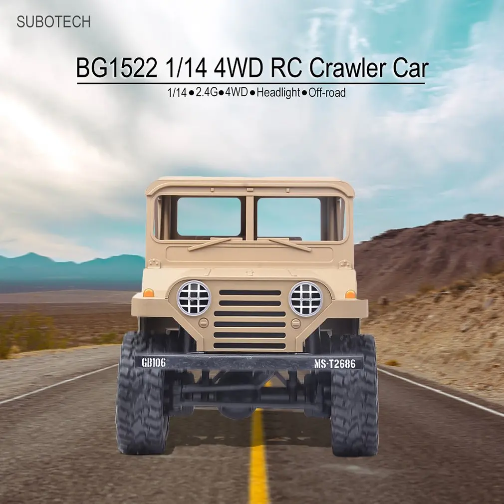 SUBOTECH BG1522 1/14 2,4G 4WD гусеничный внедорожный Радиоуправляемый альпинистский автомобиль багги игрушки высокоскоростное транспортное средство с фарой RTR
