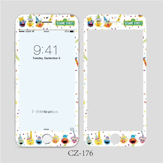 Закаленное стекло с уличным узором Sesame для iPhone 6 6s 7 8 Plus, Защитная пленка для экрана премиум класса - Цвет: 139