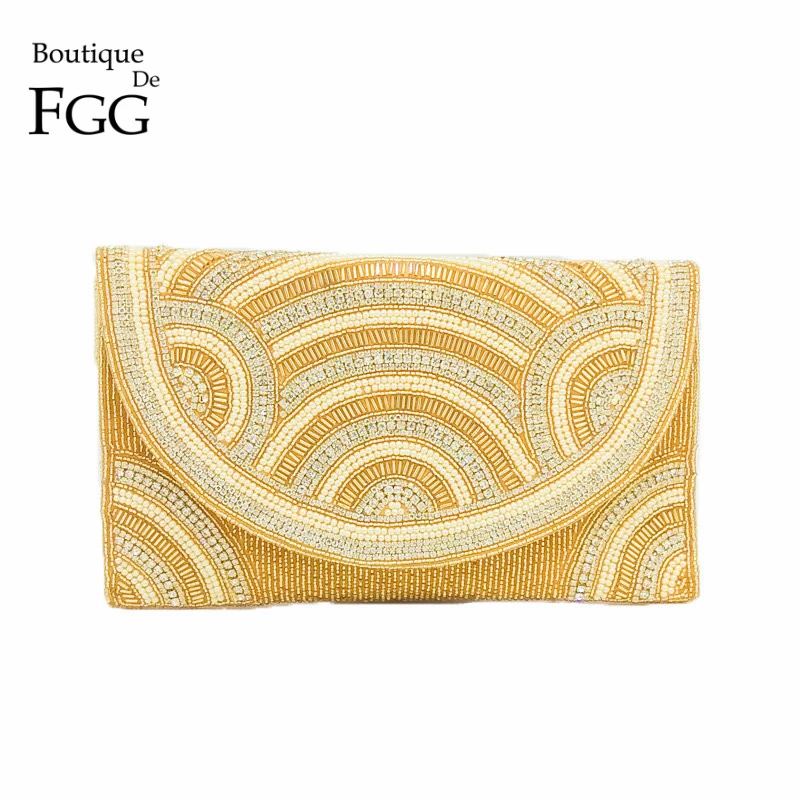 indian gold clutch bag