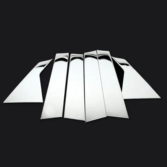 Car styling stainless steel window pillar cover trim 6pcs gor Hyundai Santafe IX45 2013