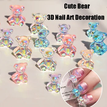 

Mixed Size 3D Nail Art Decoration Cute Bear Crystal Glue DIY Jewelry Candy Bear Jewelry Nail Art Nail Decoration