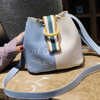 

Women's PU Leather Bucket Bags Fashion Large Capacity Handbags Shoulder Crossbody Bags For Women 2020 Casual Bag