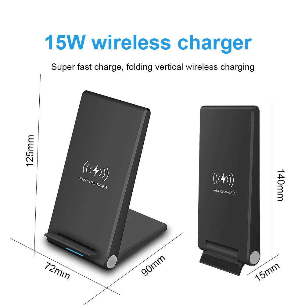 FDGAO Qi Wireless Charger Stand 15W Fast Charging for Huawei P40 P30 Pro Samsung S10 S20 iPhone 11 Pro X XS XR 8 Phone Charger 21