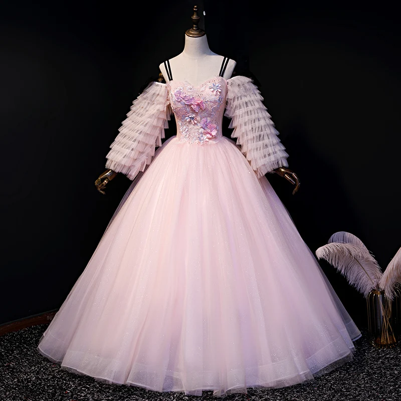 J розовая пачка, детская одежда с рукавом рококо бальное длинное платье, винтажное средневековое платье, платье принцессы Виктории Ренессанса