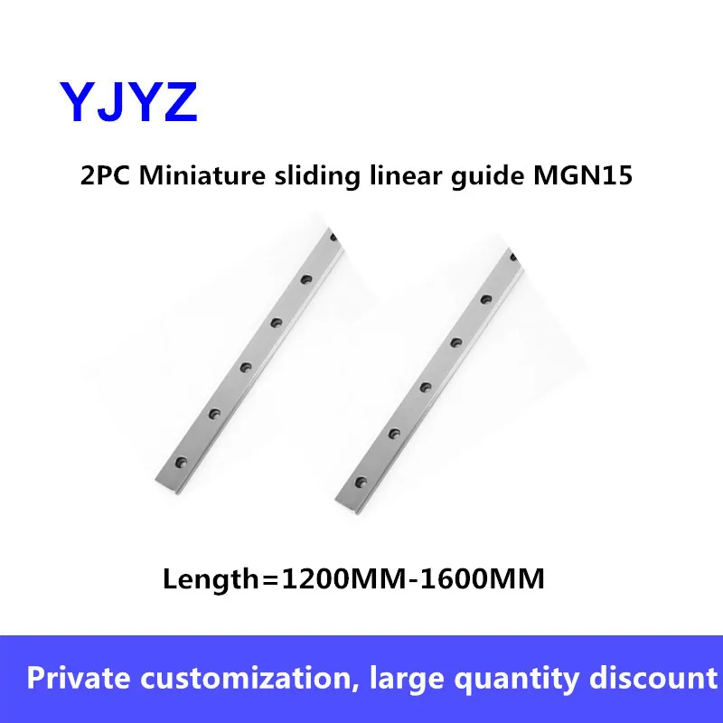 US $108.46 MGN15 1200 1250 1300 1350 14001600mm Miniature Linear Rail Slide 2pc MGN15 Linear Guide For CNC FA 3d Printer