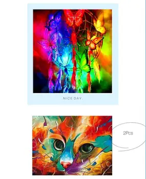 

Poured Glue Diamond Painting,Cat and Dream Catcher Full,Round Drills,Diamond Embroidery,Rhinestone,Home,Decoration