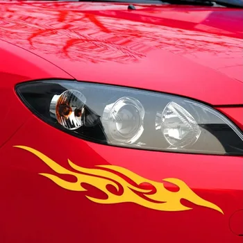 

LARGE PAIR OF FLAMES decal sticker car truck boat multicolor