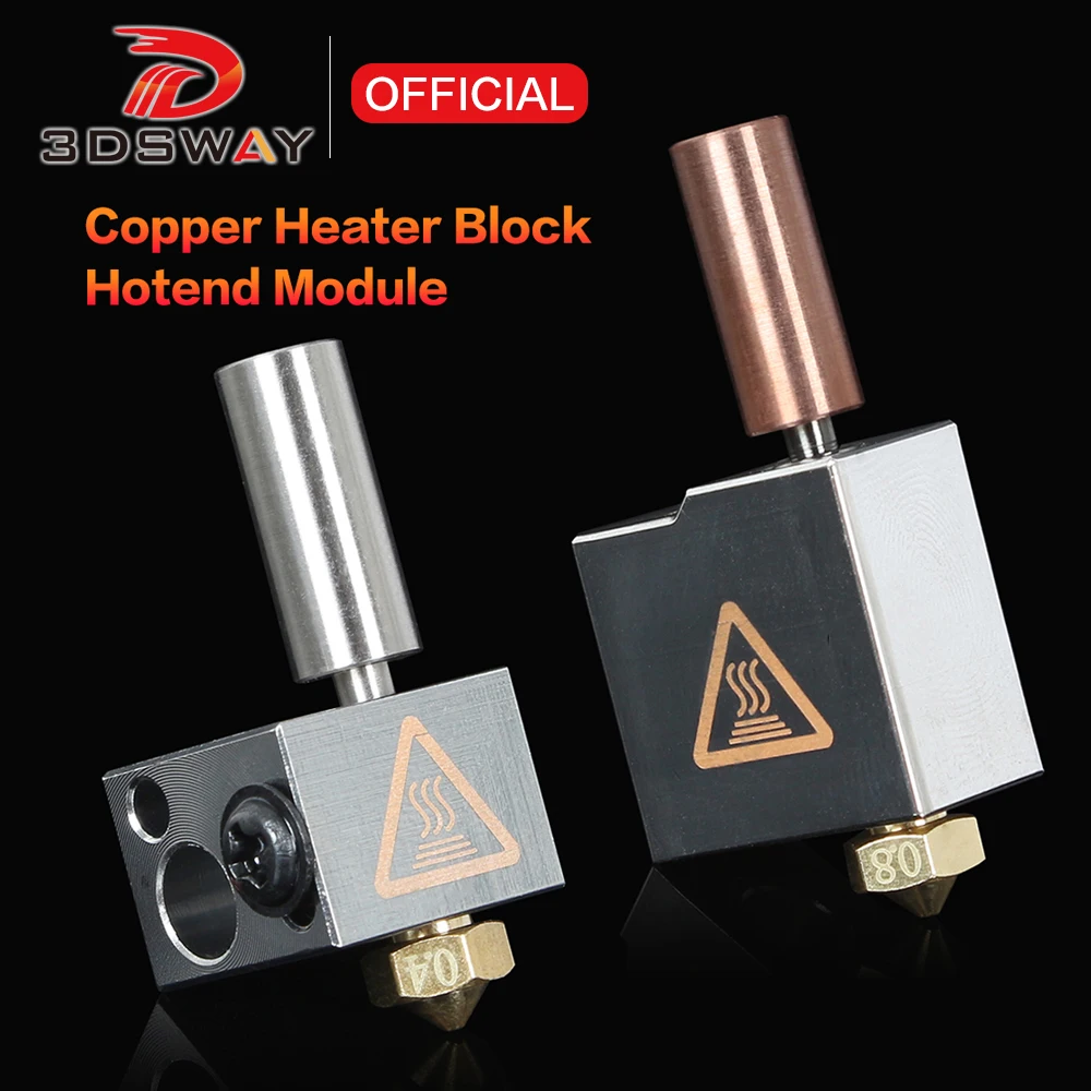 Printer Parts Módulo Hotend Hot End Kit Vulcão Bocal Cobre Bloco de Aquecimento Heat Break Garganta Extrusora 1.75 E3d v6 Bp6 3dsway3d