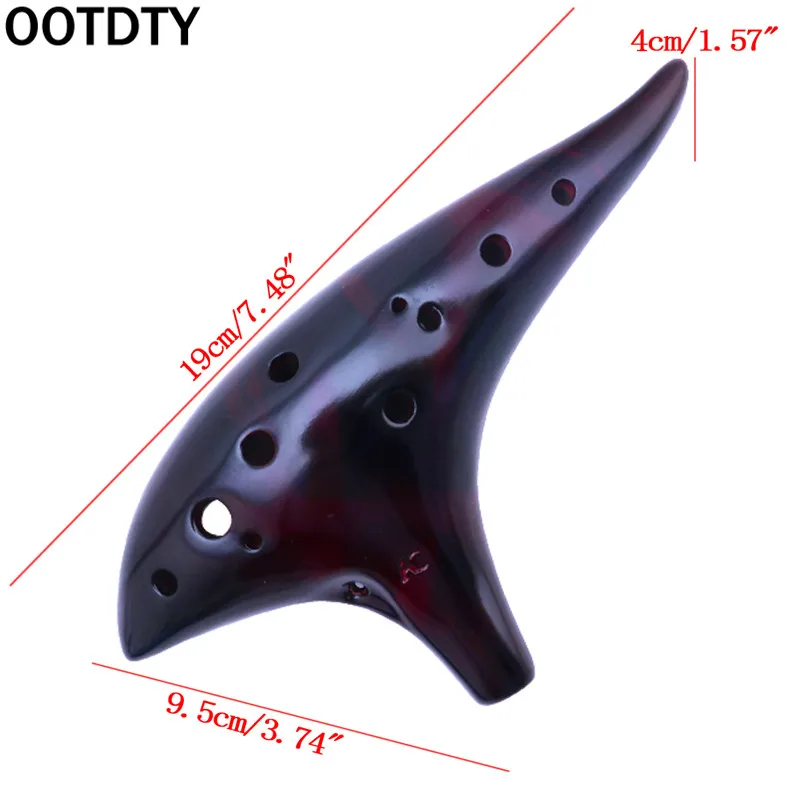 OOTDTY 12 Hole Ocarina Ceramic Alto C Legend of Zelda Ocarina Flute Instrument
