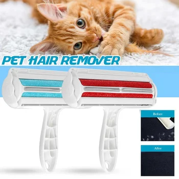 

Pet Hair Remover Roller Lint Sticking Roller Removing Dog Cat Hair Reusable Sofa Clothes Cleaning Brush Tools One Hand Operate