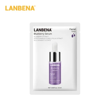 

LANBENA Blueberry Smoothing Face Mask Elastic Enhancer Facial Sheet Mask Anti Wrinkles Moist Repairing Plant Extrat Skin Care