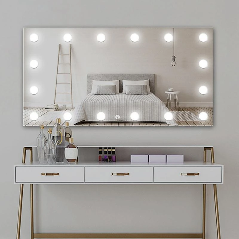 diy decoracion para tocador espejo iluminacion led bombillas de bola espejo de maquillaje bombilla regulable lampara de pared kit de cuerda