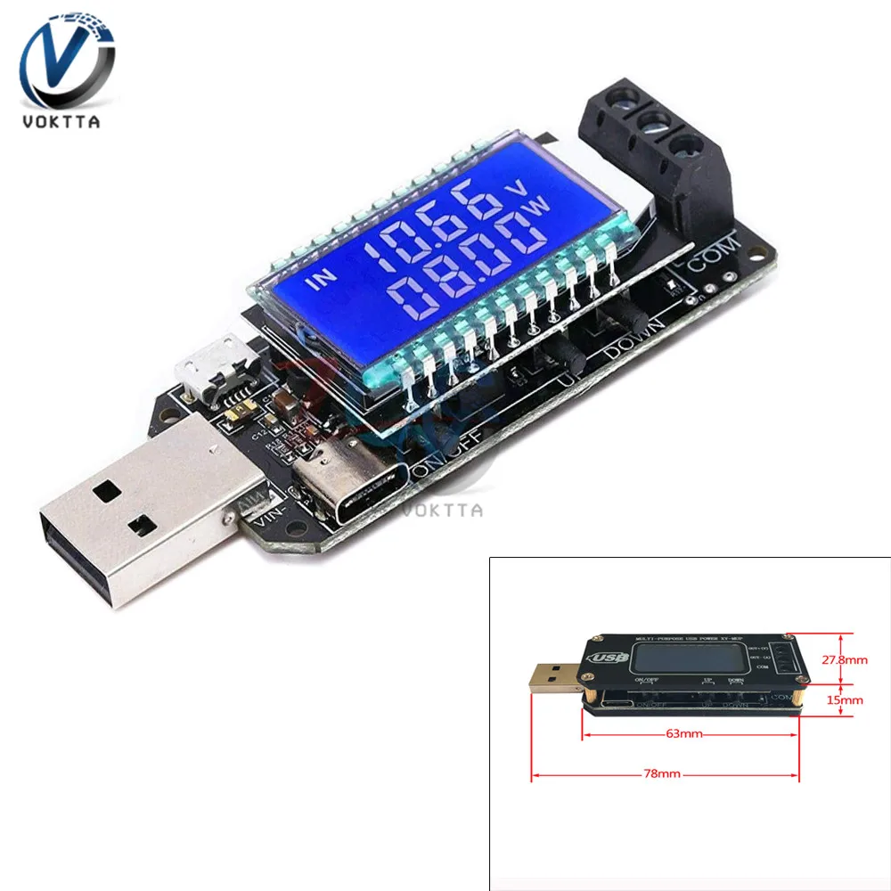 DC-DC CNC USB Buck-Boost Питание Напряжение Регулятор модуль 5V до 3,3 V 9V 12V 24V Шаг вниз Мощность модуль с Чехол
